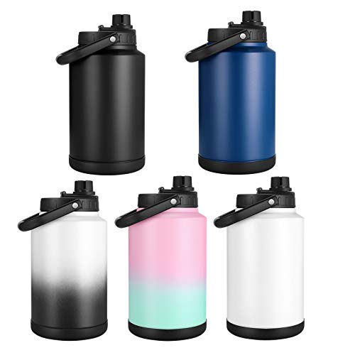 Sursip One Gallon Insulated Water Jug,128 Oz Vacuum DoubleWalled Water