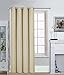 Blackout Room Darkening Curtains Window Panel Drapes - Beige Color 1 Panel, 52 inch wide by 84 inch long each panel, 8 Grommets Rings per panel, 1 Tie Back included - by Utopia Bedding
