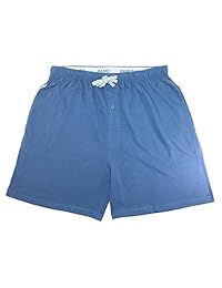Hanes - Pantalones cortos para hombre de punto con botones de algodón