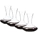 Lily's Home Individual Glass Wine Decanters, Miniature Personal Size Carafes Ideal for Dinner Parties and Wine Tastings, Makes Wonderful Gift - Set of 4