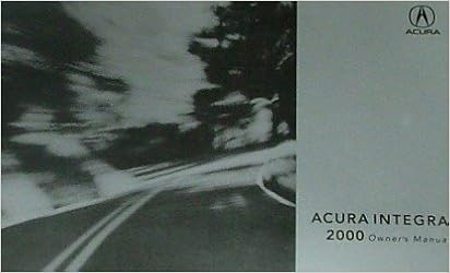 2000 Acura Integra Owners Manual Acura Amazon Com Books