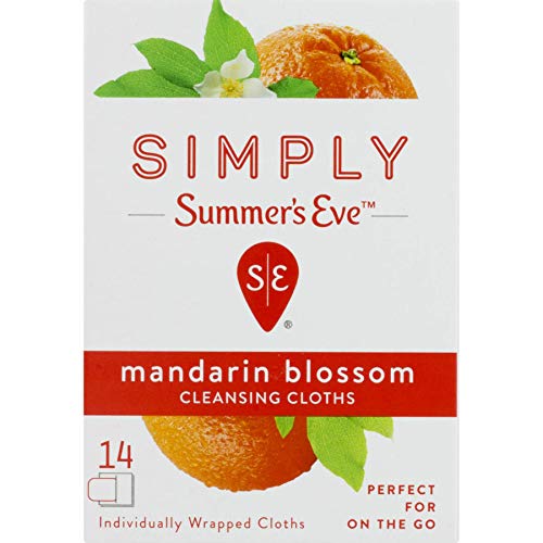 Simply Summer's Eve Cleansing Cloth, Mandarin Blossom, 14 Count