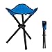 Outdoor Camping Stool Hiking Fishing Chair Lightweight Folding Chair Beach Garden Seat Traveling Stool (Blue-Small)