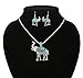Hosaire Elephant Vintage National Style Turquoise Jewelry Sets(Bracelet Necklace Earrings) Blue