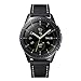 Aimtel Compatible Samsung Galaxy Watch (42mm) Bands,20mm Genuine Leather Strap Band Stainless Steel Compatible Samsung Galaxy Watch SM-R810/SM-R815 /Gear Sport/Suunto 3 Fitness Smart Watch-Black