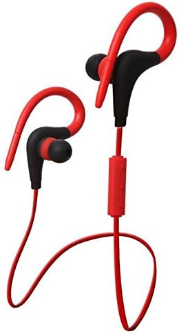 10M Wireless Bluetooth 4.0 Sweatproof Sports Earphone Cancelling Noise ,Toolisi Stereo Bass In-ear Earbuds w/ Microphone Stable Bluetooth Connect Headset 6Hour Working Time for Phones Running Gym -Red