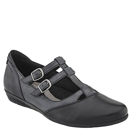 Earth women s gemma: flat (leather/black, 8.5)
