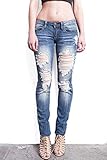 Machine Women's Juniors Low Rise Distressed Machine Skinny Jeans