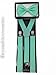 New Suspender Bow Tie Matching Colors Adults Unisex Formal - Teal