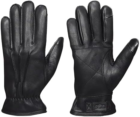 POLO RALPH LAUREN Men's Knit Lined Full Grain Leather Gloves