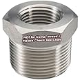 Beduan Stainless Steel Reducer Hex Bushing, 3/4" Male NPT to 3/8" Female NPT Reducing Cast Pipe Adapter Fitting for Air Water Fuel Gas