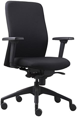 Euroseats Vigo, Professional, Multifunctional, Ergonomic, NEN 1335, Office Chair, Fabric Black, 43x50x110 cm
