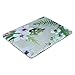 Mosiso Plastic Pattern Hard Case with Keyboard Cover with Screen Protector for MacBook Air 13 Inch (Model: A1369 and A1466), Palm Leaves with White Flowers