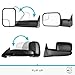 YITAMOTOR Towing Mirrors for Dodge Ram, Power Heated Manual Flip Up Tow Mirrors Pair Set, for 1998-2001 Dodge Ram 1500, 1998-2002 Dodge Ram 2500 3500 (Support Brackets Included)