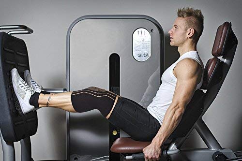 Thx4COPPER Sports Compression Knee Brace for Joint Pain and Arthritis Relief, Improved Circulation Support for Running, Jogging, Workout, Gym-Best Knee Sleeve-Single-Large