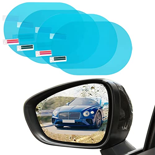 4 Pieces Car Rearview Mirror Film, HD Nano Clear Protective Sticker