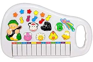 Piano Teclado Musical Bichos Infantil Sons Eletronicos
