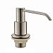 VAPSINT Well Built and Sturdy Modern Stainless Steel Brushed Nickel Deck Mounted Kitchen Sink Countertop Hand Liquid Dish Soap Dispenser, Large Capacity 13 OZ Bottle Sink Soap Dispenser