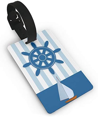 Luggage Tags & Bag Tags, Nautical Ships Wheel Pattern ID Labels For Luggage Baggage Travel Suitcases Backpacks, Identifier