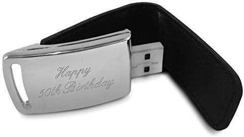 Happy 50th Birthday 8gb USB stick, personalised with up to 30 letters, L18