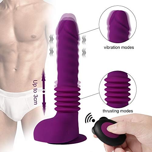 Thrûstińg Vibrartor for Women Big Huge Long with 6 Powerful Modes and Strong Hands-Free Suction Cup Waterproof Wireless Rechargeable