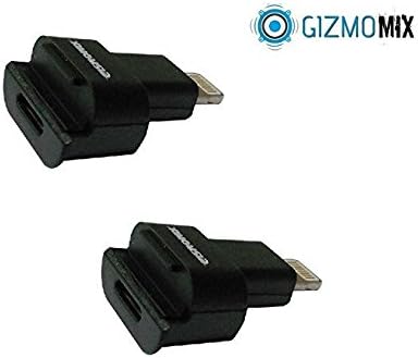 2PACK (2pcs) Gizmomix 2nd Gen Lightning Docking Extender Video &amp; Audio Adapter Station For Lifeproof Otterbox Case 8 Pin to 8 Pin Lightning Dock for iPhone 5/5C/5S/SE/6/6S/7 Plus/ iPad Air And More