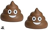 2 Poop Emojis Stress Balls - Nothing a little poo can't make better - One stress ball for each hand