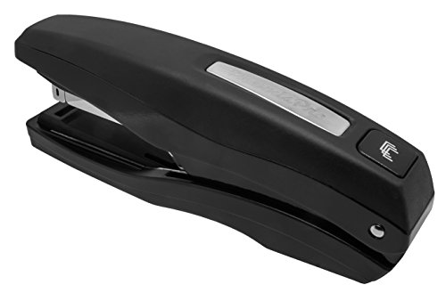 PraxxisPro Basileus Heavy Duty Metal Desktop Stapler, Bronze, Staples 2 to 40 Sheets Flat-Clinch, - Includes 1,280 Staples - Jam Free Stapler Set for Professional and Home Office Use (Black) - Thumbnail 3