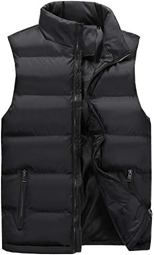 Down Puffer Vest with Zipper Pockets and Inside Pockets Lightweight Jacket Warmer in Winter