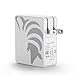 intelliARMOR 5A 4-Port USB Ultra Fast Portable Wall Charger w/intelliSMART Technology, Folding Plug for Travel. iPhone, iPad, Samsung Galaxy, HTC, LG, Motorola, Smartphones, Tablets