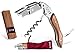 Waiters Corkscrew By Gitko -With a Comfortable Rosewood handle – Wine And Beer Bottle Opener For Bartenders, Waiters, –With A Stainless Steel Wine Key Foil Cutter - With a Nice Pouch Included, 3 Pack