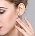 EVER FAITH 925 Sterling Silver Elegant Pave Cubic Zirconia Lucky Horseshoe Stud Earrings Clear