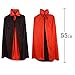 Jesban Black Cape Cloak with Witch Hat, Halloween Costume Party Dress Cloak for Vampire Magician Jafar (55 Inches)