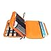 Travel Organizer, BUBM Universal Double Layer Travel Gear Organizer Storage Bag / Electronics Accessories Organizer / USB Cable Organizer Bag - Grey and Orange