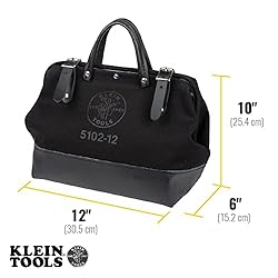 Klein Tools 510212BLK Heavy Duty Black Canvas Tool