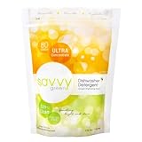 Savvy Green 80 Load Eco Clean Dishwasher Detergent Powder, 2.5 Pound