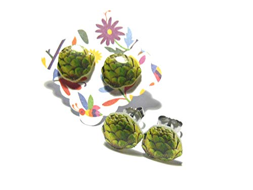 Mini Artichoke Stud Earring - Tiny Food Jewelry
