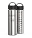 GOOQ Collapsible Silicone Water Bottle, Foldable BPA Free Leak Proof Sports Bottle Leightweight for Travel Outdoors (Black)