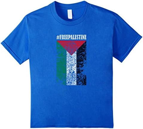 Kids Free Palestine T-Shirt 8 Royal Blue