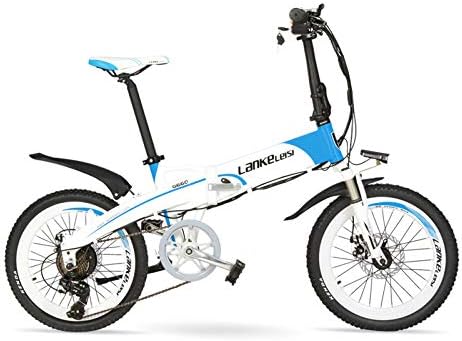 LANG TU 20'' Folding Pedal Assist Electric Bike Built-In 48V 10Ah/14.5Ah Lithium-ion Battery,240W / 500W Strong Powerful Motor,Aluminum Alloy Rim & Frame,Front Wheel Quick Release