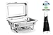 8 Qt Hinged Chafing Dish Foldable Frame Buffet Chafer Stainless Steel Food Warmer And Chefs Apron
