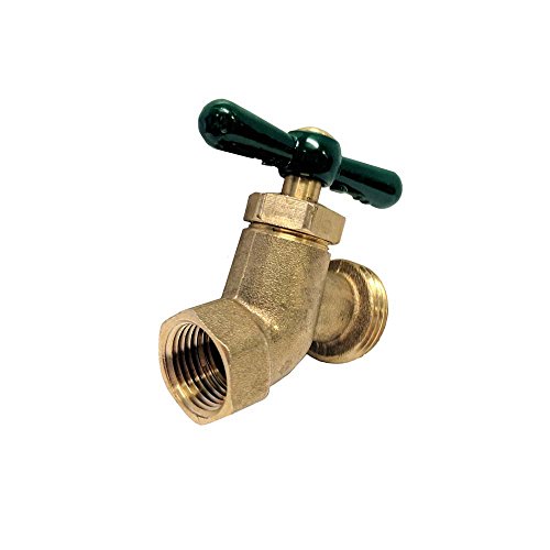 Libra Supply 1/2'', 1/2 inch, 1/2-inch Standard No-Kink Female Hose Bibb, FIP x GHT, (Pack of 10 pcs, click in for more size options), Commercial Grade