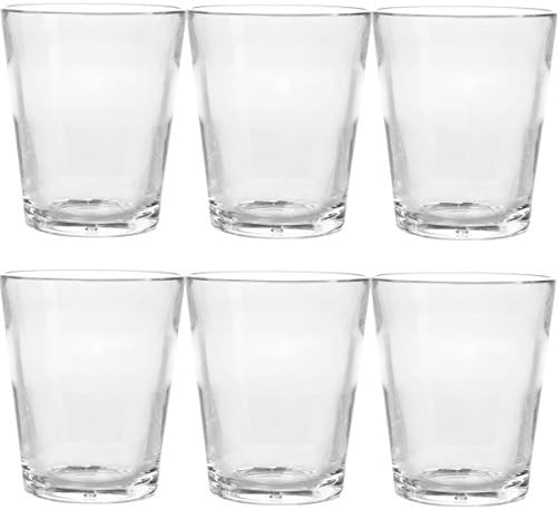 Symglass 6 Pack 10oz Plastic Rocks Glasses Unbreakable Tritan Cocktail Pubware Bar