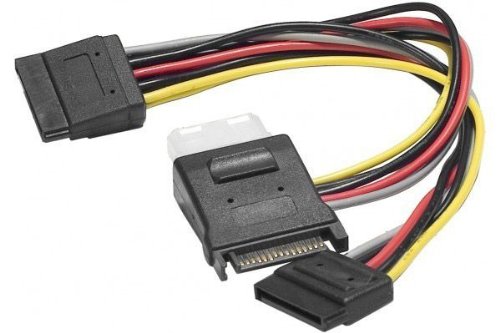 Connect EXC 147557 SATA Power to Molex 4-Pin Cable - Black
