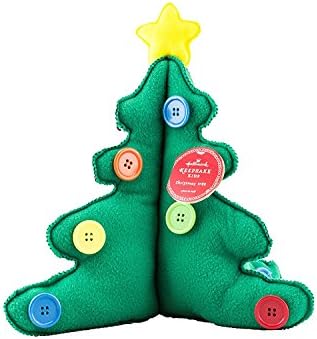 Hallmark Keepsake Qgo1707 Keepsake Kids Tabletop Plush Christmas Tree With Buttons
