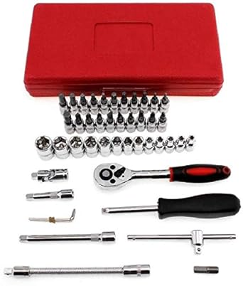 Inditrust Socket Set of Wrench, Snap and Grip 1/4 Inch, DIY Repair Tool Kit (46-Pieces)