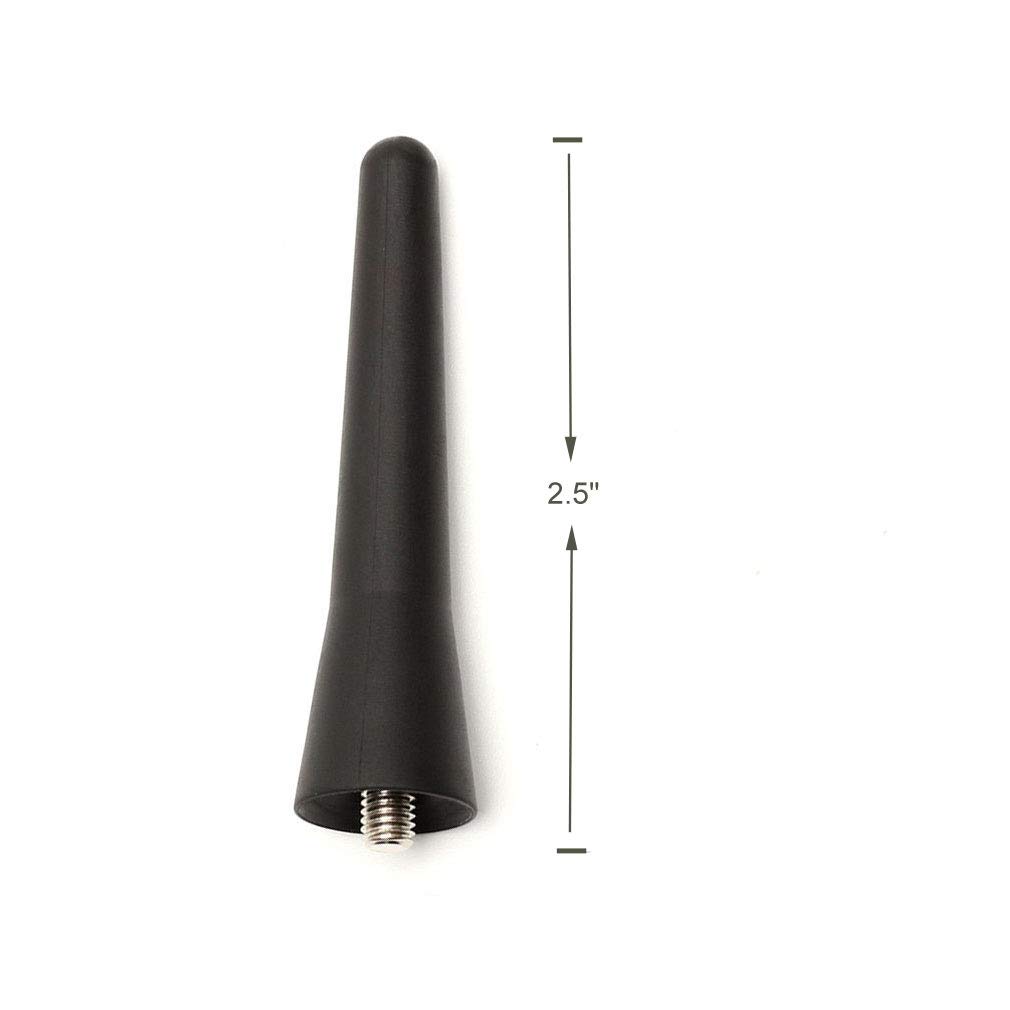 Autoantenne Kurz, Universal Kurzstabantenne Autoradio-Antennenantenne AM/FM-Radio Auto Antennen Kurz Schwarz