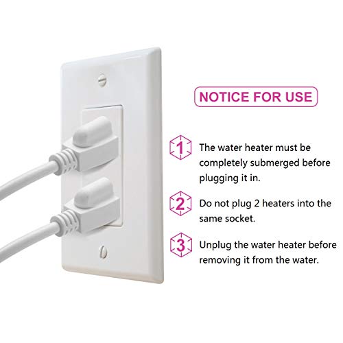 Immersion Electric Water Heater, Submersible Hot Water Warmer, Portable