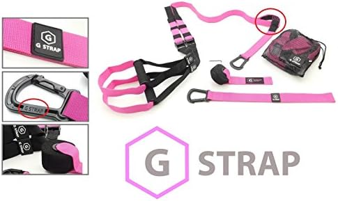HOT PINK G-STRAPS Suspension Body Fitness Trainer, HIGH QUALITY Guaranteed, Resistance Home Gym Fitness Training, WARRANTY