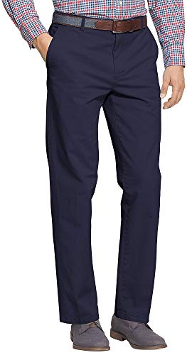 IZOD Men's Saltwater Stretch Chino, Cadet Navy, 34W x 30L